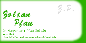 zoltan pfau business card